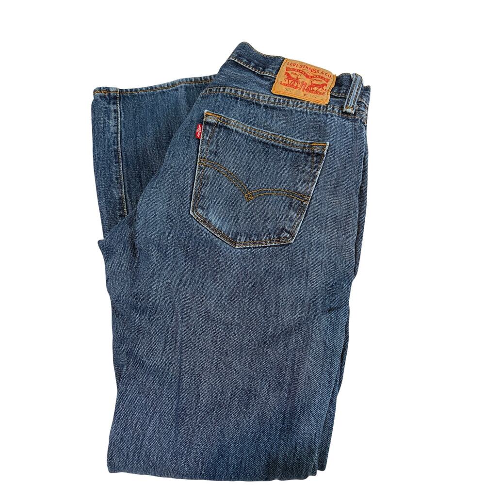Levi's 501 Original Fit Jeans Button Fly 34x32‎ Medium wash Made in Mexico Y2K